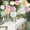Sage Green and Pink Party Decorations Paper Lanterns Decorative Pink Gold Tissue Paper Pom Poms Sage Green Party Decorations Gold Star Garland for Baby Shower Bridal Shower Birthday Wedding Engagement
